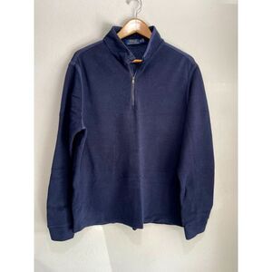 Polo Ralph Lauren Men’s sweatshirt Long Sleeve classic quarter zip XL Navy Blue